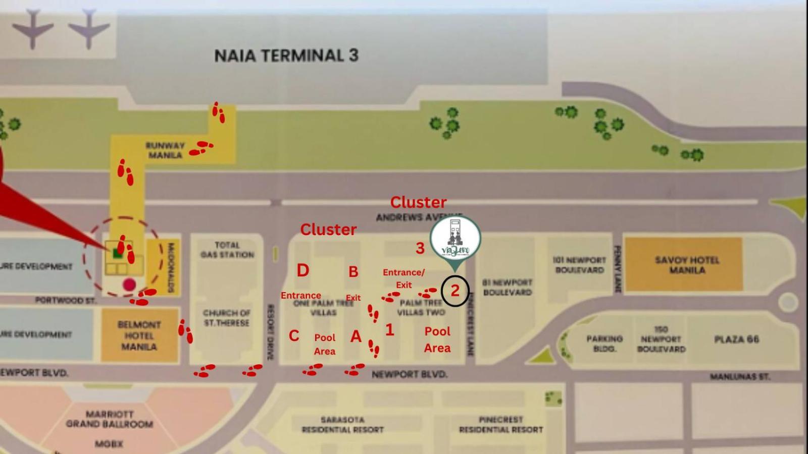 One Palm Tree Villas Condominium - Studio 2Nd Fl With Balcony - Across Terminal 3 Airport Pasay Exteriör bild